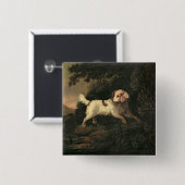 Studie van Clumber Spaniel Vierkante Button 5,1 Cm (Voorkant /achterkant)