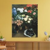 Studie van de bloemen door Frederic Bazille,  kuns Canvas Afdruk (Insitu (Woonkamer))