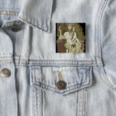 Studie van de vrouw vierkante button 5,1 cm (In situ)