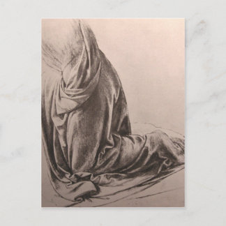 Studie van drapery briefkaart