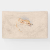 Studie van een Crouching Fox (door John Frederick  Spandoek (Horizontaal)
