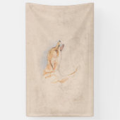 Studie van een Crouching Fox (door John Frederick  Spandoek (Verticaal)