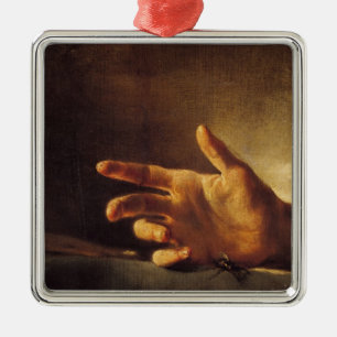 Studie van een hand metalen ornament