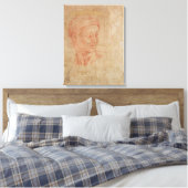 Studie van een hoofd canvas afdruk (Insitu (Slaapkamer))
