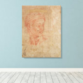 Studie van een hoofd canvas afdruk (Insitu (Houten vloer))