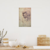 Studie van een hoofd poster (Keuken)