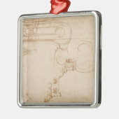 Studie van een Ionic Capital Metalen Ornament (Links)