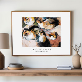 Studie van een kat | Katzenstudien (1909) August M Poster