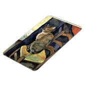 Studie van een kat, kunstschilderij magneet (Linkerzijde)