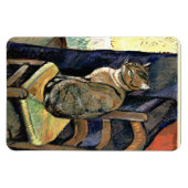 Studie van een kat, kunstschilderij magneet (Horizontaal)