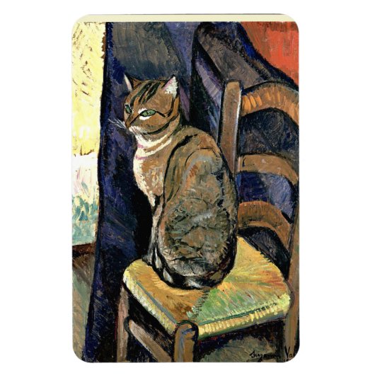 Studie van een kat, kunstschilderij magneet (Verticaal)
