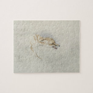 Studie van een kringende Fox, naar rechts gericht: Legpuzzel