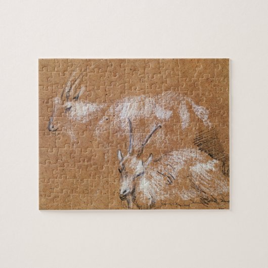 Studie van geiten (tekening) legpuzzel (Horizontaal)