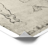 Studie van het achterkwartier van een paard, Da Vi Poster (Hoek)