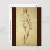 Studie van het David-standbeeld van Michelangelo d Briefkaart (Voorkant / Achterkant)