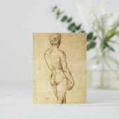 Studie van het David-standbeeld van Michelangelo d Briefkaart (Staand voorkant)