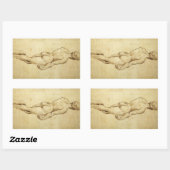 Studie van het David-standbeeld van Michelangelo d Rechthoekige Sticker (Vel)