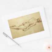 Studie van het David-standbeeld van Michelangelo d Rechthoekige Sticker (Envelop)