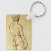 Studie van het David-standbeeld van Michelangelo d Sleutelhanger (Achterkant)