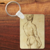 Studie van het David-standbeeld van Michelangelo d Sleutelhanger (Voorkant)