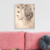 Studie van het hoofd canvas afdruk (Insitu (Woonkamer))