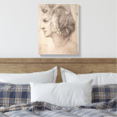Studie van het hoofd canvas afdruk (Insitu (Slaapkamer))