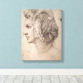 Studie van het hoofd canvas afdruk (Insitu (Houten vloer))