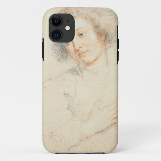 Studie van het hoofd van St. Apollonia (tekening) Case-Mate iPhone Case (Achterkant)
