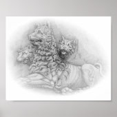 Studie van Lion statue - Pierre Jacques poster (Voorkant)