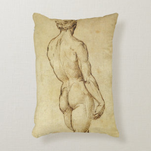 Studie van Michelangelo's David-beeld door Raphael Accent Kussen
