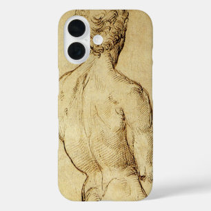 Studie van Michelangelo's David-standbeeld door Ra iPhone 16 Hoesje