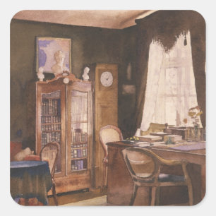 Studie van Theodor Fontane Vierkante Sticker