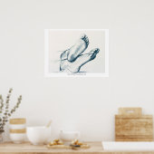 "Studie van twee Feet" Poster (Keuken)