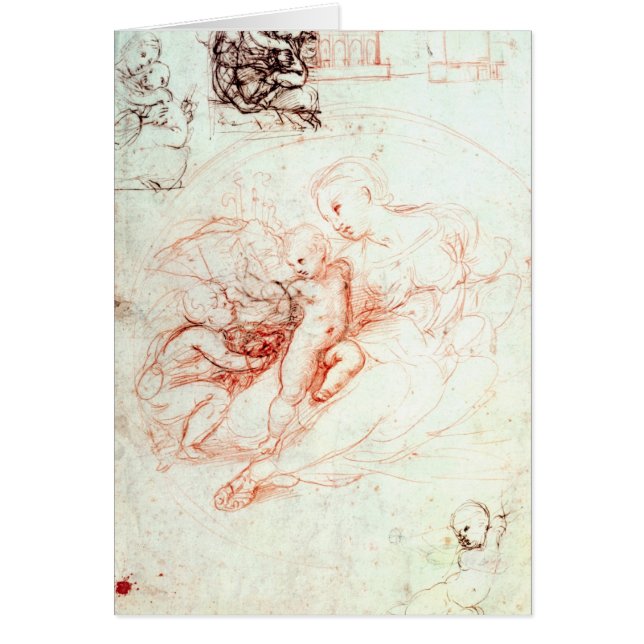 Studie voor de Alba Madonna, c.1508-09 (Voorkant)