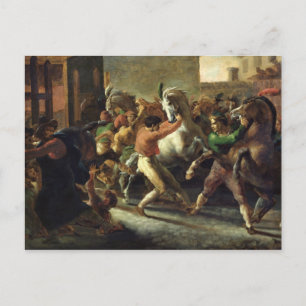 Studie voor de razen van de Barbaarse paarden, 181 Briefkaart