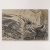 Studie voor een boerenvrouw zittend bij Pissarro Legpuzzel (Horizontaal)