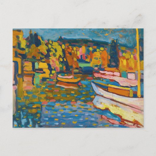Studie voor Herfstlandschap met boten | Kandinsky Briefkaart (Voorkant)
