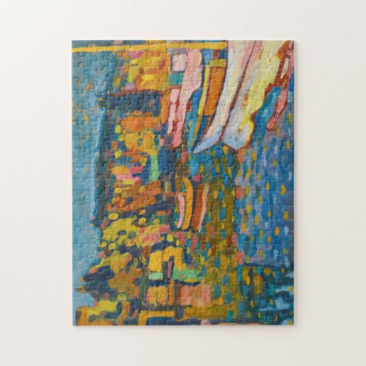 Studie voor Herfstlandschap met boten | Kandinsky Legpuzzel (Verticaal)