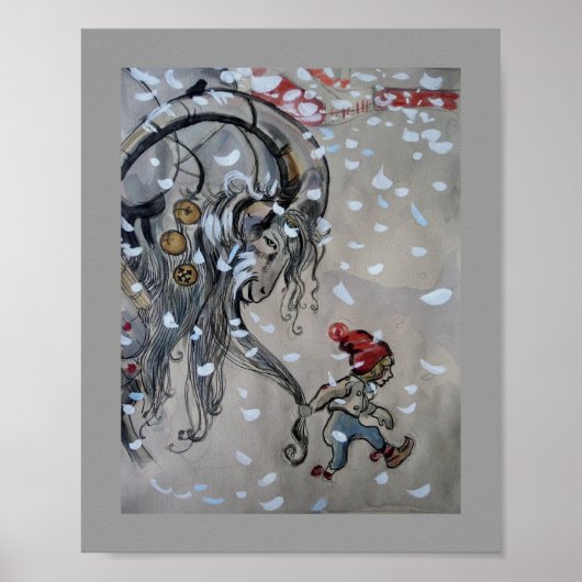 Studie voor Julbacken (Yule Goat) 1911 Poster (Voorkant)