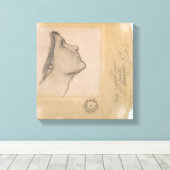 Studie voor "Lamia", c.1904-05 (potlood op papier) Canvas Afdruk (Insitu (Houten vloer))