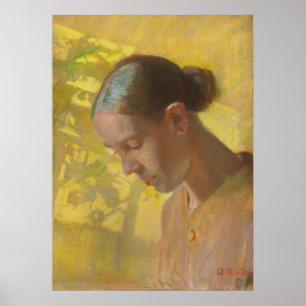 Studie voor Seamstress's Head 1890s Poster