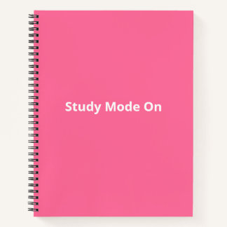“Studiemodus Aan” Roze Studentennotitieboek Notitieboek