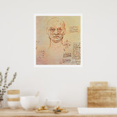 Studies van de porties van het gezicht en het oog, poster (Keuken)