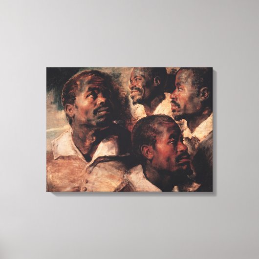 Studies van het hoofd van een neger canvas afdruk (Voorkant)