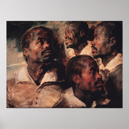 Studies van het hoofd van een neger poster (Voorkant)