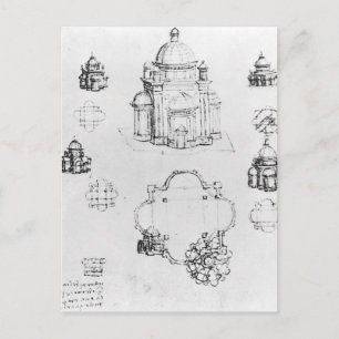 Studies voor een gecentraliseerd plan briefkaart