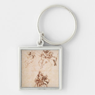 Studies voor een Madonna met een kat, c.1478-80 Sleutelhanger
