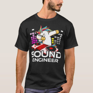 Studio Audio Engineer Kunst Leuk Geluid Guy Tech T-shirt