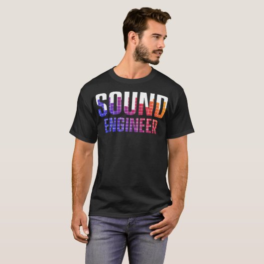 Studio Audio Engineer Tools — Sound Guy Tech  T-shirt (Voorkant volledig)