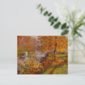 Studio Boat Autumn Claude Monet Briefkaart (Staand voorkant)